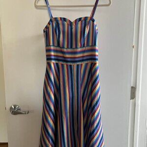Rainbow Striped Summer Dress